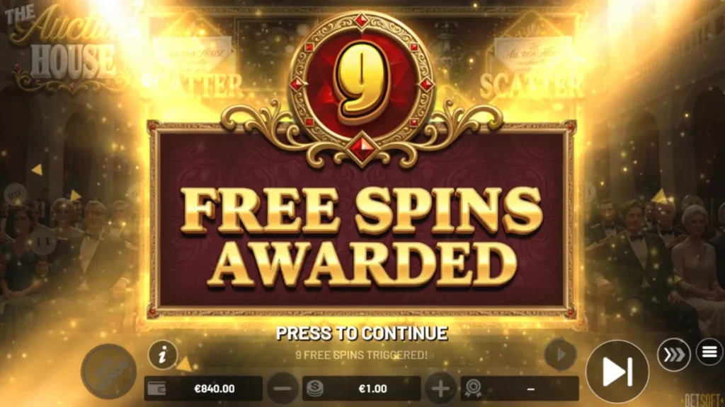 The Auction House slot machine luxury theme
